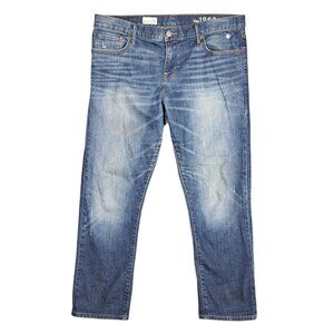 Gap 1969 Sexy Boyfriend Jeans Womens 30 Distressed Medium Rise Wash Ankle Faded
